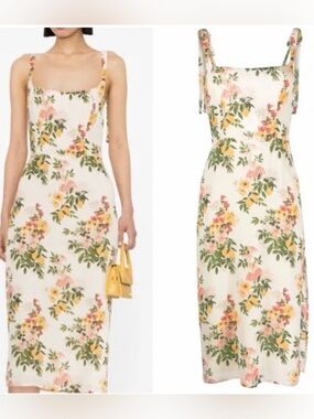 Reformation Besse Midi Floral Dress (Milo Floral). New, size 4